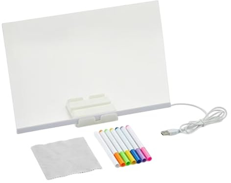 Pizarra Luminosa LED para Niños, Tablero de Notas Borrable con Luz, Herramienta Portátil De Pintura Borrable Para Aula, Hogar, Escuela Infantil Y Suministros De Escritura Para Niños Pequeños