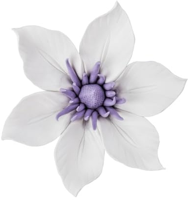 VALICLUD Decoración Pared Flor Clemátide Blanca Escultura Mural Artística para Dormitorio y Salón Fácil Instalación