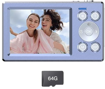 Retro Blu Fotocamera Digitale 16x Zoom Ottico Doppio Schermi Immagini Ad Alta Risoluzione Per La Fotografia Giovanile Doppio Schermo Macchina Fotografica Vintage