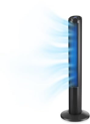 Emerson SmartVoice 40” Bladeless Tower Fan, Offline 40+ Voice Control Commands, No APP, No WIFI, No Setup, 70° Oscillating, 3 Speeds, 15-Hr Timer, Sleep Mode, Remote Control (SmartVoice 40 Tower Fan)