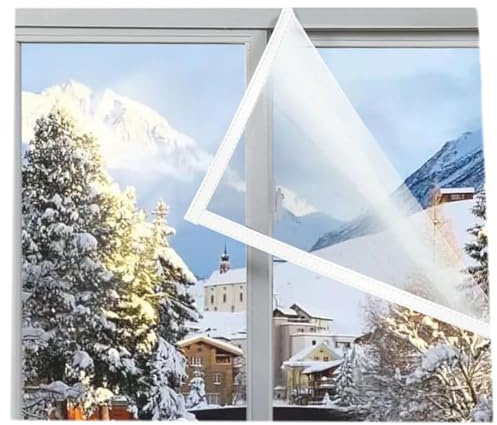 New Grede Foam Shrink Window Film Transparent Glazing Film Thermal Insulation Roll Indoor Installation for Block Cold and Dust for Easy Indoor Installation(160x140 cm=5.2x4.6 ft)