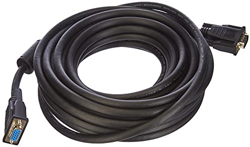 LogiLink CV0019 Câble VGA en ferrite core Mâle/Femelle Double Blindage 10 m Noir