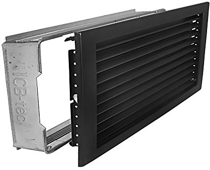 Kaltluftgitter KG 4523 S Lüftungsgitter Schwarz 450 x 230mm Zuluft Abluftgitter