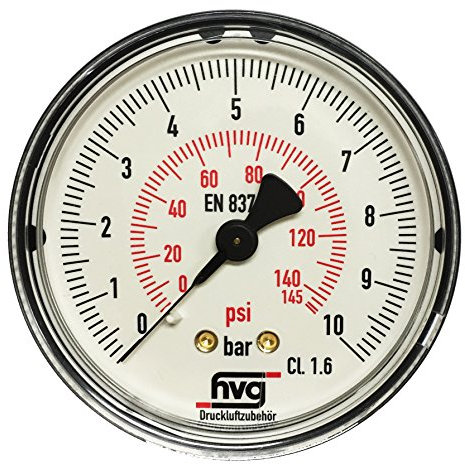 Manometer Reifenfüller 10 bar 145 psi, G1/4 63 mm WIKA