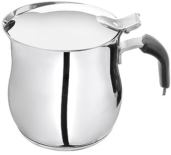 Caffettiera teiera in acciaio, con coperchio