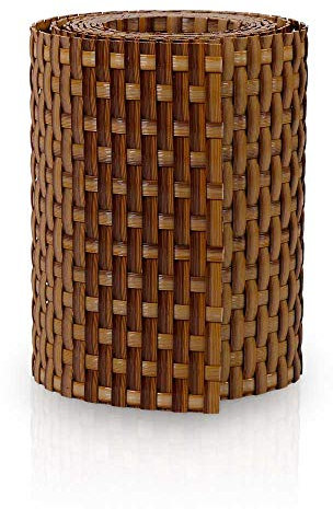 POOL Total Set> PE-Rattan Sichtschutzstreifen 255 x 19 cm Hellbraun/Beige meliert 25 Streifen