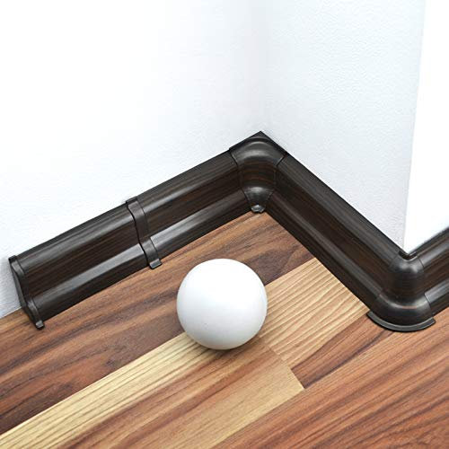 DQ-PP 10m Sockelleisten 52mm PVC Wenge Laminatleisten Fussleisten aus Kunststoff Dekore