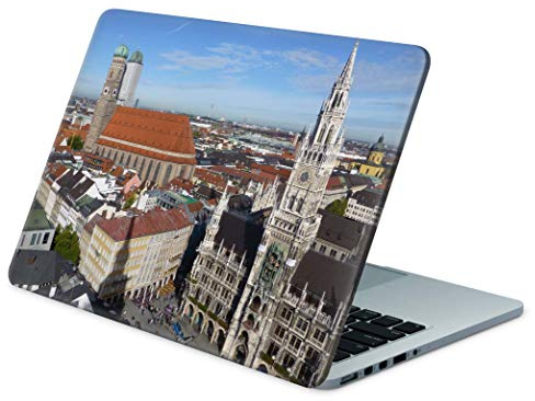 Skins4u Folie Sticker Skin Vinyl Aufkleber mit farbenfrohen Motiven für bis 17.3 Zoll 42x30cm Laptop Skin Decal Cover Muenchen
