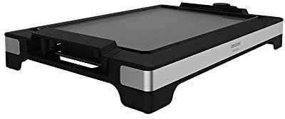 Cecotec Elektrische Grillplatte Tasty&Grill 2000 InoxStone. 2000 W, Designstruktur und Edelstahlfinish. Einstellbarer Temperaturregler und antihaftbeschichtete Platte mit Bratfläche (Inox)