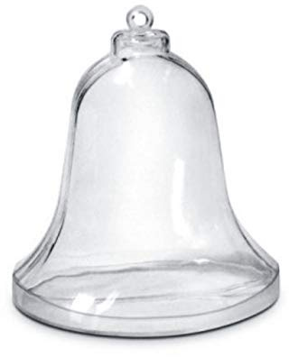 INGROCART SRL 5 Campana CAMPANELLA PLEXIGLASS 8,5 cm Alta - 8,7 cm Diametro di Base Natale Pasqua Gadget BOMBONIERA