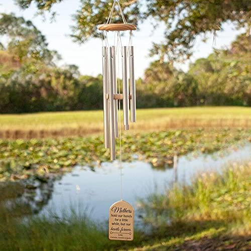 Benutzerdefinierte Wörter Memorial Wind Chimes Outdoor Große tiefe Töne ， Beruhigende melodische Töne & solide konstruierte Bambus / Aluminium Glockenspiel Outdoor-Dekor für Patio Garden Yard Home