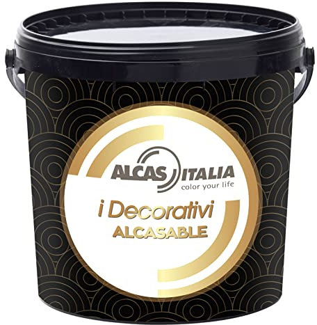 Alcas Italia Pittura decorativa per interni effetto sabbiato perlato 2,5 Litri (Pearl (Perlato) soft)