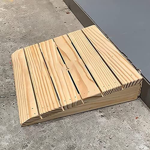 Rampe Auffahrrampe Bordsteinrampe Bordsteinrampen Für Auffahrt 13cm Höhe, Holz-Handicap-Rampen Für Rollstühle, Stufen Und Eingangstüren, Schwerlast-Schwellenrampe Für Gartenhaus Türschwellenrampe Ramp