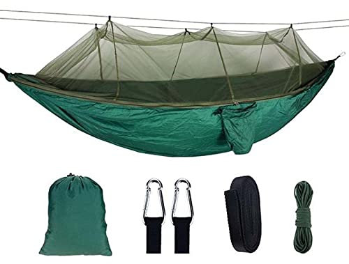 FOGUO Hangematte Camping mit Moskitonetz, Hängematte Mehrpersonen, Reisehangematte Moskitonetz, Belastbarkeit Bis 300 Kg, für Draußen Drinnen Garten