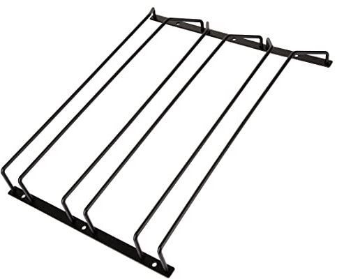 Dianoo Portabicchieri da vino nero da 40,5 cm, grande, supporto per bicchieri da vino sotto lo scaffale, per bar, sala da pranzo, 3 file