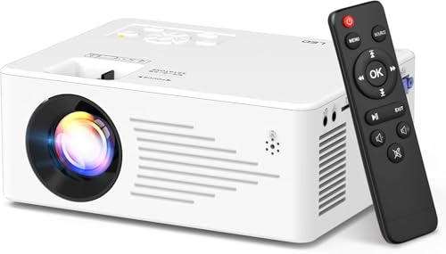 TMY Mini proyector para iPhone, proyector portátil con WiFi 5G y Bluetooth, proyector HD 1080P para películas en interiores y exteriores, cine en casa, camping, juegos