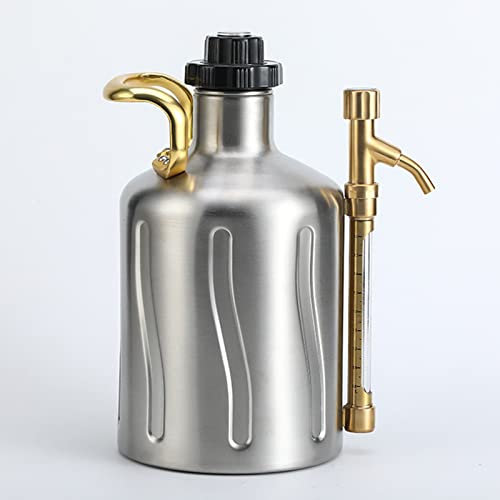 4L Large Beer Jug Portable Beer Jug Double-Layer Fresh-Keeping Visual Barometer Cold Outdoor