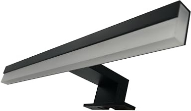 ACCE LED Spiegelleuchte Bad, Spiegelleuchte mit Schalter Neutralweiß Spiegellampe Badezimmer 230V, Spiegellampen Spiegel Badezimmerschrank, IP44 Wasserdicht Badspiegelleuchte (schwarz, 40cm)