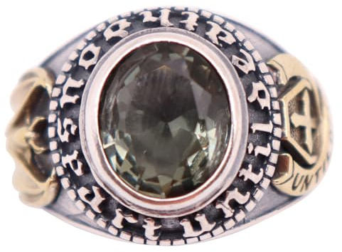 Bague rétro en argent sterling 925 avec pierre bijoux punk pour homme