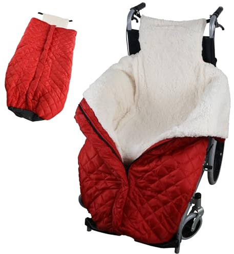 HOONHERY Warme Decke für Rollstuhl, verdickte, warme Rollstuhlabdeckung mit Reißverschluss, Outdoor-Rollstuhl-Erwachsene, warme Decke, Unterkörper-warme Decke für ältere Menschen, eingeschränkte