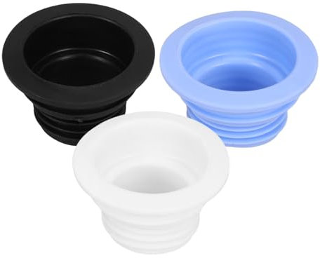 KITANDOVE 3-teiliges Abflussrohr-dichtungsset Zur Verhinderung Der Kanalisationsabdichtung Für Waschmaschinen-ablaufschlauch Küchenspüle Badezimmerspüle Pp-Material Weiß/schwarz