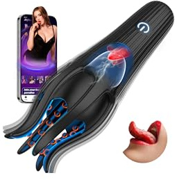 Masturbieren für Männer Penis Eichel Stimulator, Tagnaff Sex Spielzeug für die Männer 10 Klopf- und Vibration Masturbator, Vibratorensets Sexspielzeug für Men Solo Paare Masturbatoren Taschenmuschi