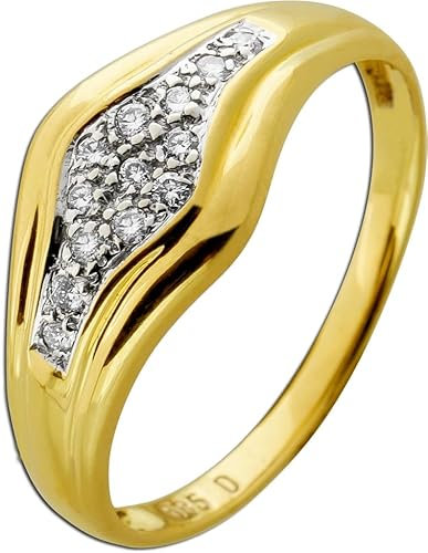 Ch.Abramowicz Diamantring Gold 585 Weißgold 14K Brillanten 0.26ct. TW VVS 19