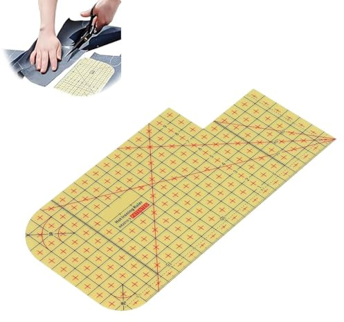 SIXHAOBU Règle De Tissu De Repassage, 10 x 20 cm, Règle de Repassage à Chaud en Résine Universelle, Hot Ironing Ruler pour Les Travaux de Repassage à Domicile(rh2010-s)