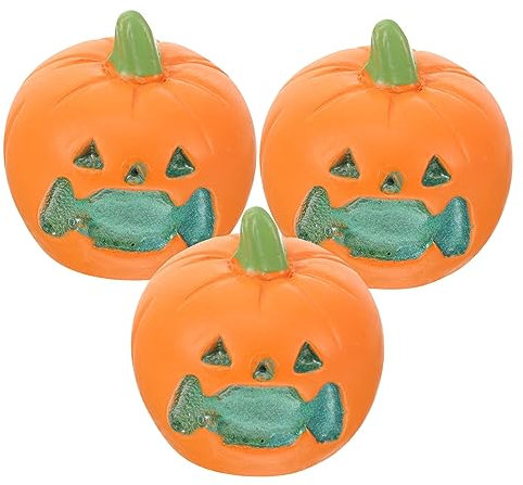 ibasenice 3piezas Adornos De Calabaza De Halloween Miniatura Decoración para Pecera Calabaza De Temática De Micropaisaje