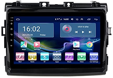 HYMLMY Autoradio GPS Navigatore Satellitare per Toyota Previa 2006-2012 Navigazione GPS Schermo Touch Capacitivo da 9'' Bluetooth HYMLMY Autoradio GPS Navigatore Satellitare Supporta WIFI/Ricevitore