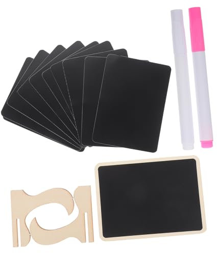 Gadpiparty 1Set Mini Chalkboard Signs Blackboard Display for Table Plant Decoration Event Decoration Includes Boards Films Pens