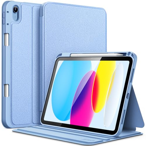 JETech Hülle für iPad (A16) 11./10. Gen, Blau | Für 2025/2022 Modell, Mehrwinkelständer, Stifthalter, Schlanke Schutzhülle, Auto Schlafen/Wachen