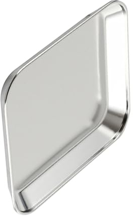 Piatto in Acciaio Inox Rotondo 1 Pz Argento per Bistecche e Dessert | Resistente alla Ruggine, Facile da Pulire, Uso in Ristoranti e Mense, Stile Semplice e Generoso
