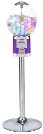 LwiftGal Kapselautomat mit 200 Bällen, Kaugummiautomat, Sockel mit Halterung, für 22–32 mm große Geräte, für Spiele-Einzelhandelsgeschäfte Purple-Withemptycapsules