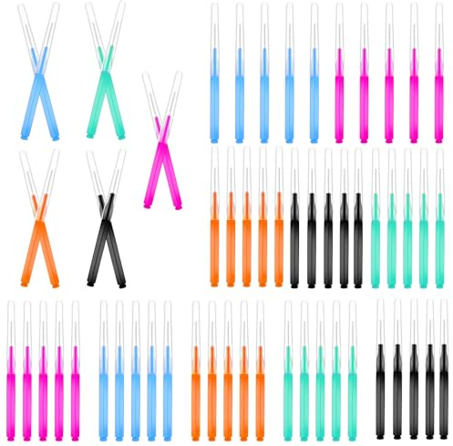 Lnngub 50 Pcs Brow Lamination Brush,Micro Eyebrow Brush Eyelash Comb Brushes with Cap Portable Micro Brushes for Lashes & Eyebrow Extensions Lash Lift Tools,5 Colors