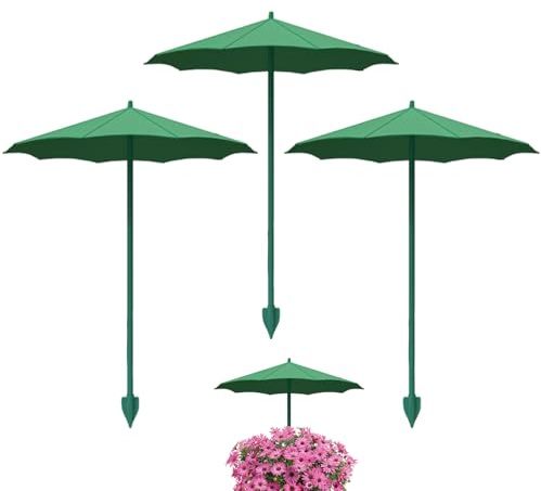 Naqqios Parasol pour plantes - Lot de 3 accessoires de protection UV pour semis, 44 x 26,5 cm - Parasol pour plantes de jardin - Parapluies pour plantes pour jardiniers, balcons, semis, jeunes