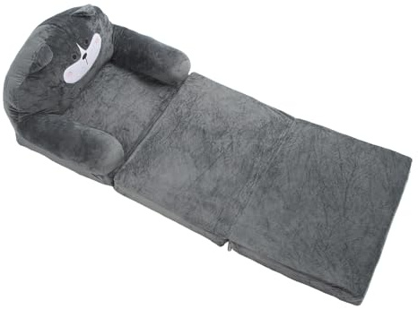 aqxreight 2 i Hopfällbar Soffa Tecknad Djur Barnsoffa Cabriolet Småbarnsstol för Läsning Vila Inomhus Utomhusbruk Mjuk Bärbar Slitstark (Vikning i tredjedelar)