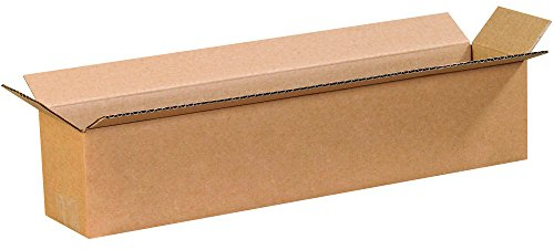 Box USA 2044 Corrugated Cardboard Box, 20 L x 4 W x 4 H, Kraft, for Shipping, Packing and Moving (Pack of 25)