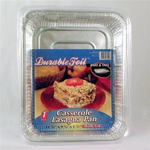 Foil Casserole Lasagna Pan with Lid Case Pack 20