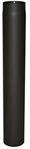 Kamino-Flam Tuyau de Poêle Ø 130 mm, Tube Droit pour Conduit de Fumée en Acier Laqué Senotherm, Conduit de Cheminée Longueur env. 1000 mm, Tuyau de Raccordement Testé EN-1856-2, Noir