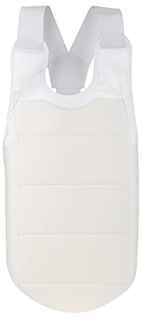 Taekwondo Chest Guard Protector, Unisex Adult Child Taekwondo Karate Chest Guard Vest Boxing Karate Breast Protector Protective Gear Vest for Women Men M-White