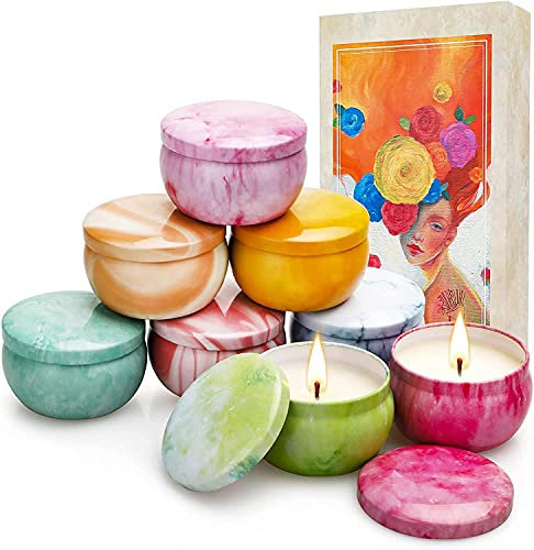Yinuo Mirror Candele Profumate Regalo, Perfetti Regalo Donna,Set Candele Profumate 8 * 2,5 Oz,per Compleanno Anniversario Natale San Valentino Festa della