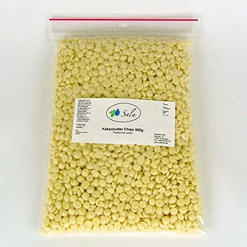 Sala Kakaobutter Chips Pastillen Lebensmittelqualität konv. 500 g Beutel