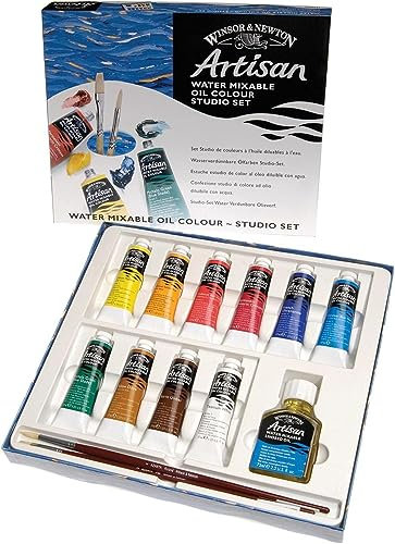 Winsor & Newton 1590268 Artisan wasservermischbare Ölfarbe - Ölfarbenset, hohe Pigmentkonzentration, gute Deckkraft & Lichtechtheit - Studio Set