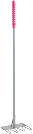 Red Gorilla Tubtrug Tidee Rake 80cm Lightweight Steel with Pink Plastic Grip for Stable Hay Bedding or Garden Use