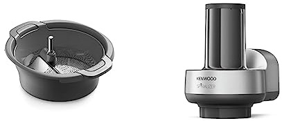 Kenwood Sieb- und Passieraufsatz KAT20.000GY, Zubehör für Küchenmaschinen & KAX700PL Spiralschneider, Geeignet für alle Chef und kMix Küchenmaschinen, Silber/Grau