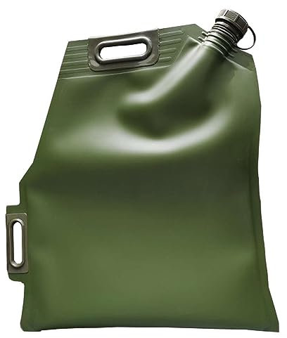 UVCMDUI Benzin Kanister, Benzinkanister 10L 20L 30L, Dieselkanister Flexibel Faltbar Benzinflasche Motorrad Tragbar TPU Dîésél Kanister, Grün,10L