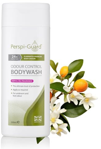 Perspi-Guard Neroli Scented Odour Control Antibacterial Body Wash for Men & Women, Anti Bacterial Shower Gel Prevents Malodour, 200 ml