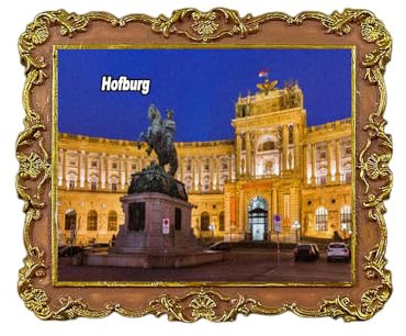 Hofburg Wien Österreich Kühlschrankmagnet 3D Reise Souvenir Kühlschrank Dekoration Magnetaufkleber Bastelsammlung