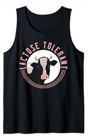 Lactose Tolerant Tolerante A La Lactosa Lechero Camiseta sin Mangas
